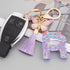 Suweibuke Cute Pink Key Chains for Women Girls, Initial Letter Keychains with Tassel, Charms for Key Purse Handbags Backpacks...