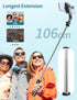 Selfie Stick, 41'' Extendable Phone Tripod Stand with Phone Holder & Detachable Remote, 360° Rotation Selfie Stick Tripod for Cell Phone Compatibl...
