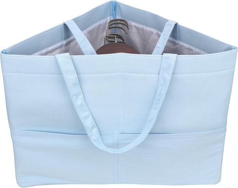 Clothes Hanger Organizer Bag with Handle: Hanger Storage Triangle Bag for Adult Hanger Space Saving - Wooden Hanger Holder - Hanger Stacker for Cl...