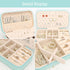 DesignSter Travel Jewelry Box, PU Leather Portable Jewelry Case, Small Jewelry Boxes for Gifts, Travel Jewelry Organizer for Women Rings Earrings ...