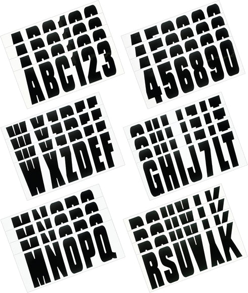 Hardline Products Series 350 Factory Matched 3-Inch Boat & PWC Registration Number Kit, Solid Black - BLK350EC...