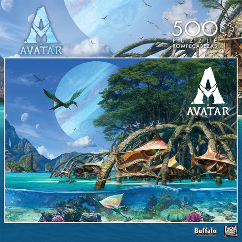Buffalo Games - Avatar 2 - Metkayina Village - 500 Piece Jigsaw Puzzle for Adults Challenging Puzzle Perfect for Game Nights - Finished Puzzle Siz...
