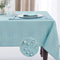 JUCFHY Soild Plaid Jacquard Spring Easter Table Cloth Elegance Wrinkle Resistant Contemporary Woven Decorative Tablecloths, Spillproof Soil Resist...