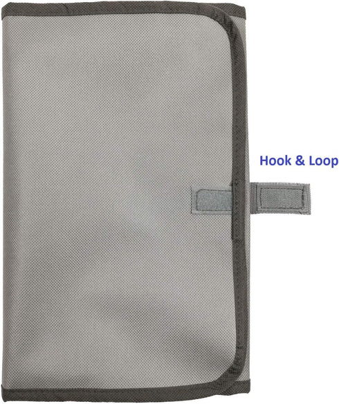 Travel Foldable Jewelry Rolls Bag Hanging Jewelry Organizer with 9 Zippered Clear Pockets Storage Pouch with Rotatable Hanger (GREY)...