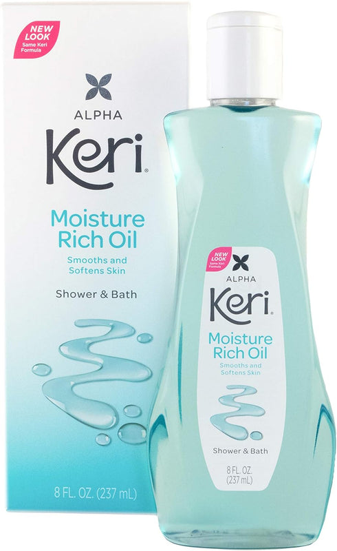 Keri Moisture Rich Shower Bath Oil, Clear, 8 Ounce...