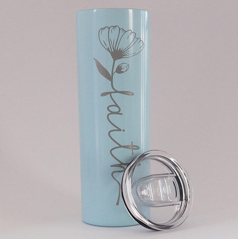 Faith Coffee Mug, Christian Travel Mug, 20 0z slim insulated tumbler, Jesus Coffee Mugs for Women...