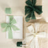 Vitalizart 3 Rolls Handmade Fringe Chiffon Silk Ribbon 1 1/2 Inch x 7Yd Cream & Green Ribbons Set for Wedding Invitations Bridal Bouquets Gifts Wr...