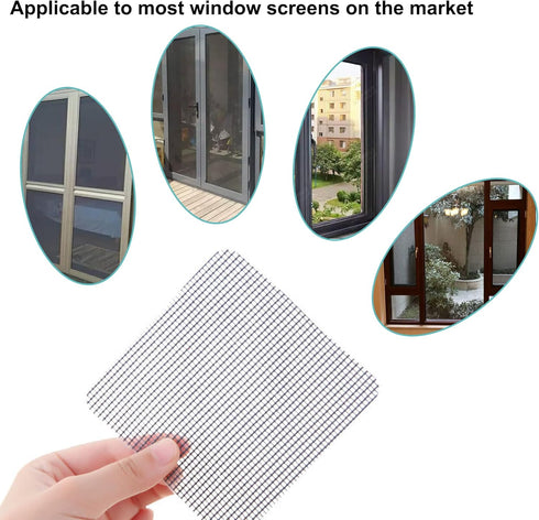 Window Screen Repair Patches, Screen Door Repair Kit for Window Screen and Screen Door Tears Holes, 10 Patches, 4"x 4"(10cm x 10cm)...