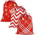 HRX Package 100% Cotton Gift Bags Drawstring 20x16 inch, 3pcs Christmas Wrapping Sacks Cloth Pouches for Xmas Presents Party Favor...