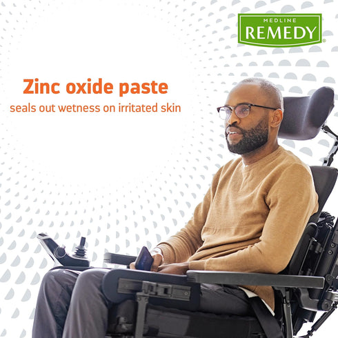 Medline Remedy Clinical Zinc Oxide Paste Skin Protectant (4 oz Tube), Vanilla Scent, Diaper Rash Cream, Incontinence Care, Wetness Protection, Par...