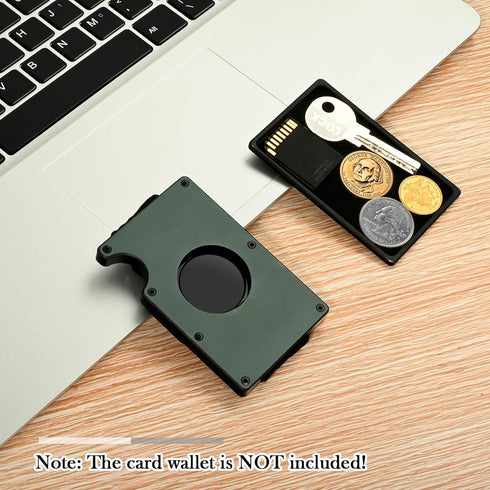 Minimalist Wallet Coin Tray for Men, Removable Coin & Key Holder for Slim Wallet, Additional Mini Accessory Tray for Metal Wallet (Aluminum)...