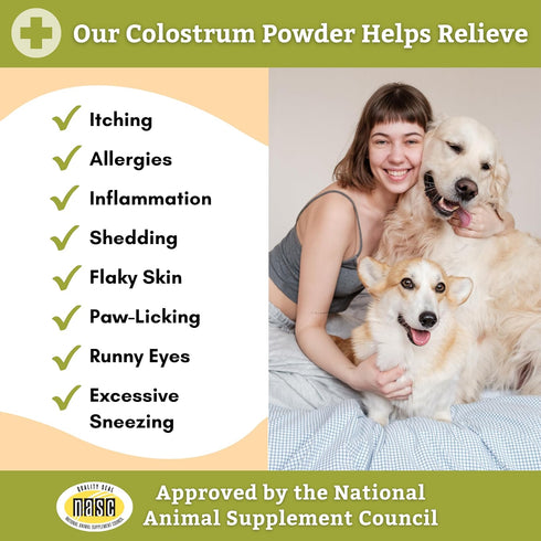 Wholistic Pet Organics Immune Balance: Dog Seasonal Allergy Relief, Colostrum for Dogs, Itching Relief for Dogs, Dog is Human Multivitamin Itch Re...
