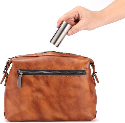 Portable Pill Holder Keychain, Small Metal Pill Case Waterproof Pill Box Container Mini Stainless Steel Pill Organizer for Travel Purse Pocket...