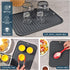 HOTEC Silicone Trivets for Hot pots and Pans, Heat Resistant for Kitchen Counter Dish Drying Mat, Set of 2 Dark Grey...