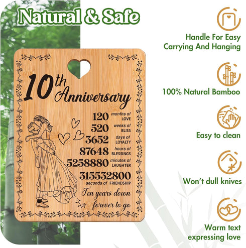 10 Year Anniversary Unique Gifts for Wife Couples Him Her, 10th Year Tin Anniversary Wedding Gifts for Husband Wife, Ten Year Wedding Anniversary ...