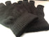 2 Pair Half Finger Gloves Winter Knit Touchscreen Warm Stretchy Mittens Fingerless Gloves in Common Size for Men and Women,black...
