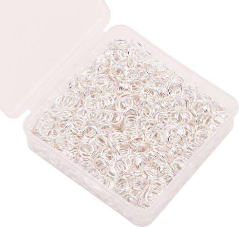 YAKA 1200pcs 8mm Silver Plated Iron Open Jump Rings Connectors Bulk for DIY Craft Earring Necklace Bracelet Pendant Choker Jewelry Making Findings...