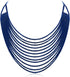 Flyonce Multi Layered Choker Collar Necklace, Glitter Blue Rhinestone Crystal Tassel Multi-Strand Fringe Chains Bib Statement Necklace Prom Jewelr...