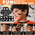 Jim&Gloria Face Paint Makeup Kit 8 Large Pens with Stencils Face Painting Tattoo Washable Body Markers Skin Safe Eyeblack Stick Baseball Sports Ha...