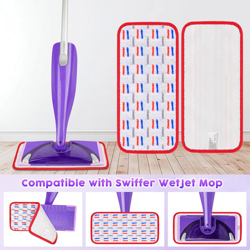 Thickened & Reusable Mop Pads for Swiffer WetJet Spray Mop, Wet Pads Refill for Swiffer Wet Jet Spray Mop Starter Kit, Machine Washable Microfibre...