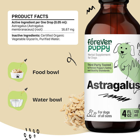 Astragalus Root for Dogs - Immune Support for Dogs w/Astragalus Root - Pet Supplements for Immunity w/Astragalus Liquid Extract - Herbal Dog Immun...