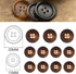 11 Pieces Real Horn Buttons Set for Blazer and Suit, 20mm 15mm Genuine Natural Buffalo Horn Buttons for Men Women's Jacket Coat Uniforms (Brown)...