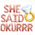 JeVenis She Said Yes Okurrr Engagement Decoration - Balloon Banner for Wedding Proposal, Bridal Shower, Hen Party, Bachelorette Party...