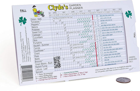 Clyde's Garden Planner - Clyde's Vegetable Planting Slide Chart...