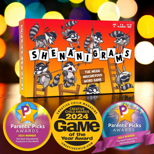 Shenanigrams! – The Mega-Mischievous Word Game! A Super Fun & Fast Family Party Game for Kids, Teens & Adults - Great for Travel, Couples & Family...