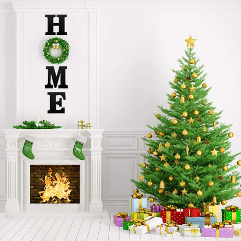 Jetec 4pc 12 Inch Farmhouse Wall Decor Home Sign Wall Decor Wooden Letters Hanging Large for Living Room, Farmhouse, Entryway Home Art(Black)...