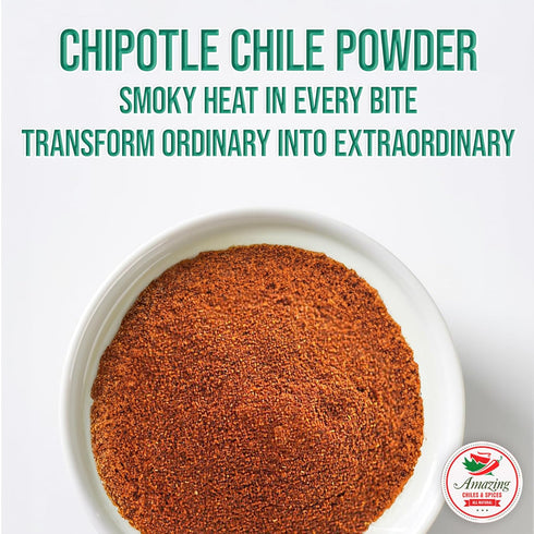 Chipotle Chili Powder Seasoning 4oz – Natural and Premium. Great For Meats, Grilling Rubs, Sauces, Salsa. Medium to High Heat - Sweet & Smoky Flav...
