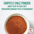 Chipotle Chili Powder Seasoning 4oz – Natural and Premium. Great For Meats, Grilling Rubs, Sauces, Salsa. Medium to High Heat - Sweet & Smoky Flav...