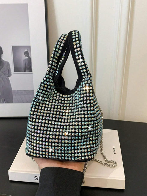 Evening Bag, Rhinestone Clutch Sequins Purse Designed for Parties, Wedding Celebrations, Prom Nights, and Clubs...