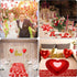 Valentines Day Red Wedding Decorations Artificial Petals Heart Shaped Love Foil Balloons Silk Rose Petals Romantic Design for Wedding Engagement A...