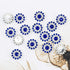 50 pcs Rhinestone Embellishments Crystal Decoration Brooch Button Flatback DIY Craft for Flower Headband Dress Accessory 14mm (Blue)...