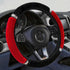 Diamond Fluffy Steering Wheel Cover with Sparkly Crystal Rhinestones, Universal 15 Inch Car Elastic Steering Wheel Protector for Women Girls (Red)...