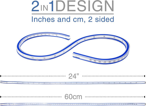 VViViD Quilting Ruler Templates (24 Inch Flexible Ruler)...