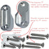 Oval Closet Rod End Supports | Screw on Type | 15mm x 30mm | Polished Chrome | 2 Pack...