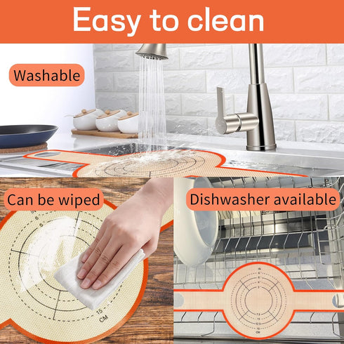 2Pcs Sourdough Silicone Bread Sling for Dutch Oven Non-Stick & Easy to Clean Bread Baking Mat Set with Extra Long Handles Bread Baking Sheet Liner...