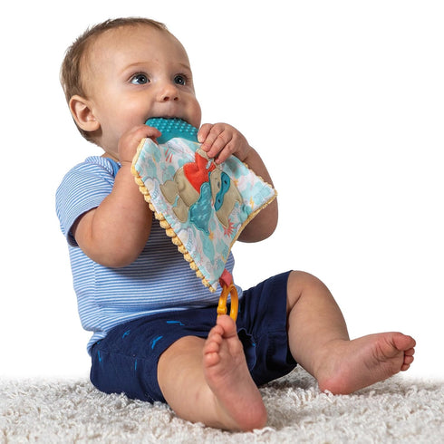 Mary Meyer Crinkle Teether Toy with Baby Paper and Squeaker, 6 x 6-Inches, Lil' Hero...