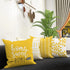 YCOLL Pillow Covers 18x18 Set of 4, Modern Sofa Throw Pillow Cover, Decorative Home Outdoor Linen Fabric Geometric Pillow Case for Couch Bed Car, ...
