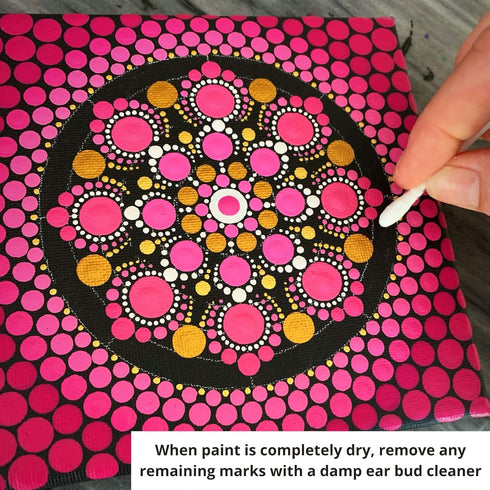 Mandala Stencil - 4 piece set including Super Flexible template - by Happy Dotting Company - stencils for mandala art and dot painting on mugs, bo...