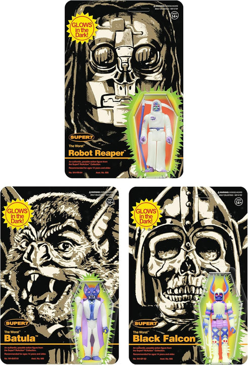 Super7 The Worst Robot Reaper (Monster Glow) - 3.75" The Worst Action Figure Collectibles and Retro Toys...