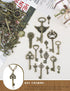 JIALEEY Vintage Skeleton Keys, Wholesale Bulk Lots Mixed Set of 100 Antique Bronze Brass Skeleton Castle Dungeon Pirate Keys, 10.5oz/300g...