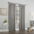 Archaeo Washed Cotton Twist Tab Curtain, 52" x 63", Silver Gray...