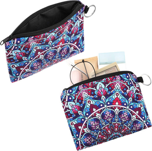 10 Pieces Small Coin Purse for Women Girls, Change Purse Pouch Mini Wallet Coin Bag with Zipper (Bohemian Series)...