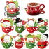 8 PCS Christmas Diamond Art Coasters Christmas Hot Cocoa Diamond Art Coasters Kits with Holder Santa Claus Snowman DIY Coasters for Beginners, Adu...