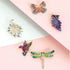 Hicarer 9 Pieces Women Brooches Pins Bulk Set Rhinestone Animal Insect Crystal Pins Butterfly Dragonfly Hummingbird Owl Peacock Brooch Pin for Wom...