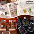 346Pcs Transparent Flower Scrapbook Stickers, Glassware Bottle Shape Bookmarks Set Include Colorful Tassels and Tweezer Hole Punch, Beautiful Flor...