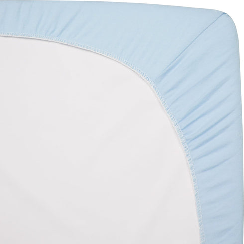 TL Care Supreme 100% Natural Cotton Jersey Knit Mini Crib Sheet, Blue, 24" x 38", Soft Breathable, for Boys and Girls...